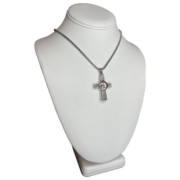 Crusade Cross Pendant Necklace Mens Womens 316l Stainless Steel Waterproof Cross - Picture 5 of 7